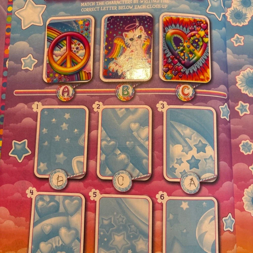 Lisa Frank Giant Sticker Activity Book 500+ Stickers‎ Bendon 2012 *see photos